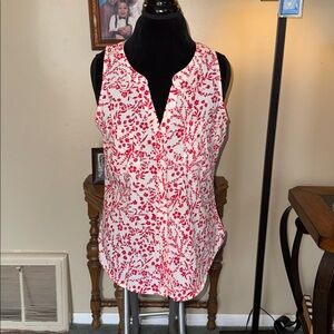 Sanctuary Floral Print Sleeveless Semi-Sheer Top